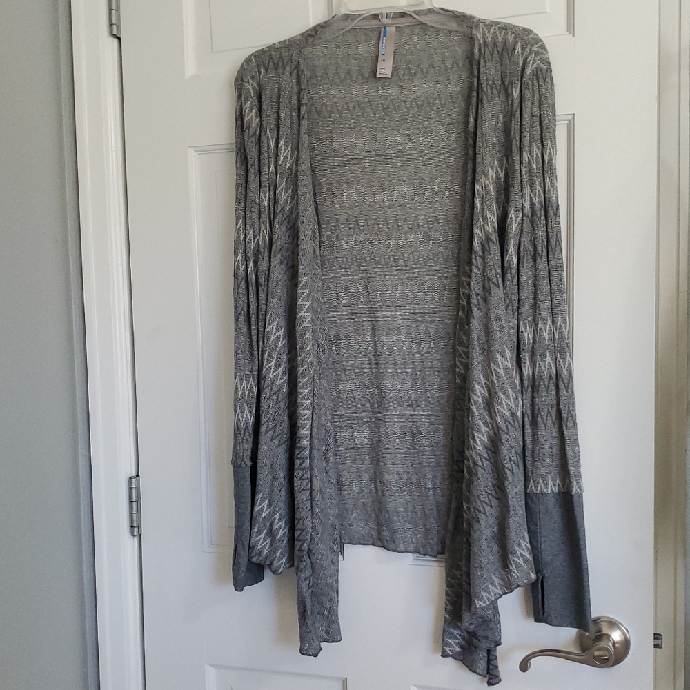 Mondetta Gray Open-Front Women's Sweater Sz L